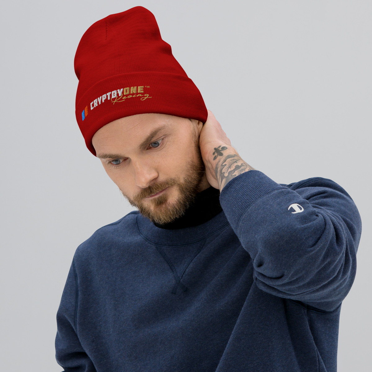 CryptoyOne Beanie (Red) - Image 3