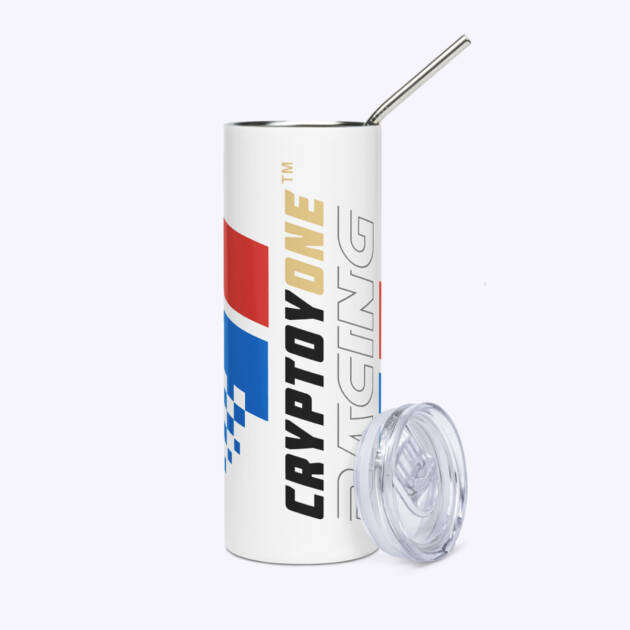 CryptoyOne Stainless Steel Tumbler (White)