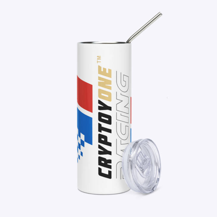 CryptoyOne Stainless Steel Tumbler (White)